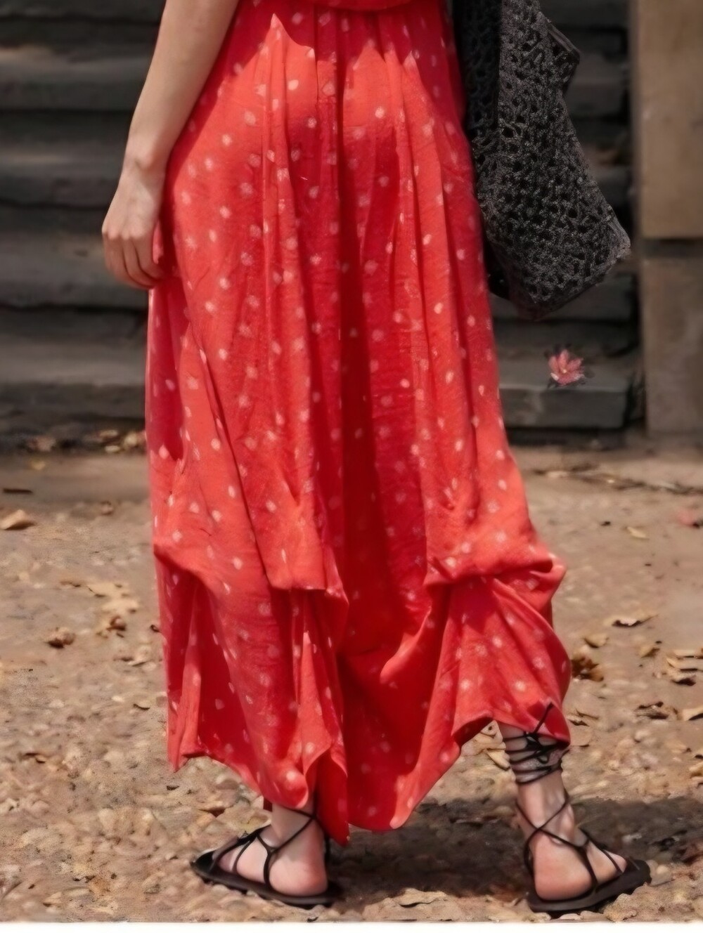 Free People This Love Co-Ord Set PANTS ONLY Coral Starburst Wide Leg Boho XS